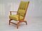 Danish Oak & Wool Rocking Chair, 1970s 11