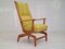 Danish Oak & Wool Rocking Chair, 1970s, Image 1