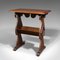 Antique English Oak Readers Stand or Side Table, 1910, Image 3