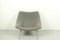 Chaise Oyster Vintage en Tissu Ploeg Gris par Pierre Paulin pour Artifort Kvadrat 4