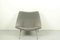 Vintage Oyster Chair in Grey Ploeg Fabric by Pierre Paulin for Artifort Kvadrat 4