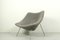 Vintage Oyster Chair in Grey Ploeg Fabric by Pierre Paulin for Artifort Kvadrat 2