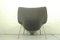 Vintage Oyster Chair in Grey Ploeg Fabric by Pierre Paulin for Artifort Kvadrat 8