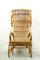Chaise de Plage à Capuche Mid-Century Vintage en Rotin, 1960s 8