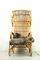 Vintage Mid-Century Rattan Hooded Beach Chair, 1960s 9