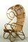 Vintage Mid-Century Rattan Hooded Beach Chair, 1960s, Image 6