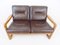 Teak & Leather 2-Seat Couch from Möbelfabrik Holstebro 4