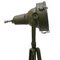 Vintage Industrial Green Metal & Wooden Tripod Glass Spot Light Floor Lamp, Image 3