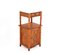 French Art Nouveau Pine & Faux Bamboo Nightstand or Bedside Table, 1900s 7