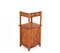 French Art Nouveau Pine & Faux Bamboo Nightstand or Bedside Table, 1900s, Image 7