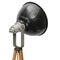 Lámpara de pie industrial vintage de madera esmaltada en negro, Imagen 4