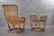 Wicker BP4 Armchair & Pouf by Tito Agnoli, 1950s, Set of 2 4