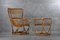 Wicker BP4 Armchair & Pouf by Tito Agnoli, 1950s, Set of 2, Image 2