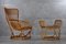 Wicker BP4 Armchair & Pouf by Tito Agnoli, 1950s, Set of 2, Image 1