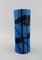 Large Azure Blue Glazed Stoneware Vase 2