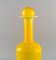 Large Yellow Art Glass Vase or Bottle by Otto Brauer for Holmegaard, 1960s 4