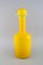 Large Yellow Art Glass Vase or Bottle by Otto Brauer for Holmegaard, 1960s 2
