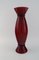 Large Burgundy Red Mouth Blown Murano Art Glass Vase 2