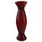 Large Burgundy Red Mouth Blown Murano Art Glass Vase 1