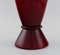 Large Burgundy Red Mouth Blown Murano Art Glass Vase, Image 6