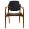 Danish Teak and Leather Chair by Arne Vodder for France & Daverkosen 1