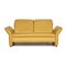 Yellow Leather Two-Seater Sofa from Koinor 1