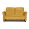 Yellow Leather Two-Seater Sofa from Koinor 3