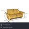 Yellow Leather Two-Seater Sofa from Koinor 2