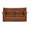 Brown Leather Lauriana 2-Seat Couch by Tobia Scarpa for B&B Italia 1