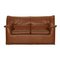 Brown Leather Lauriana 2-Seat Couch by Tobia Scarpa for B&B Italia, Image 1