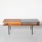 Teak Veneer Salon Table with Glass Shelf, Image 5