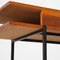 Teak Veneer Salon Table with Glass Shelf, Image 4