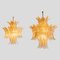 Lampade da soffitto a forma di palma in vetro di Murano dorato, set di 2, Immagine 2