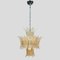 Lampade da soffitto a forma di palma in vetro di Murano dorato, set di 2, Immagine 3