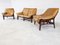 Mid-Century Bamboo and Leather Sofa Set, 1970s, Set of 4 4