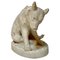 Scultura a forma di orso in ceramica bianca di Stellmacher Teplitz, Immagine 1