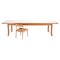 American Modern Oak Dining Table with Saber Legs, Japan 1