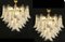 Large White Tulip Petals Murano Chandelier or Ceiling Light 7