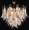 Large White Tulip Petals Murano Chandelier or Ceiling Light 6