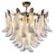 Large White Tulip Petals Murano Chandelier or Ceiling Light 1