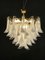 Large White Tulip Petals Murano Chandelier or Ceiling Light 2
