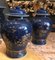 18th Century Chinese Powder Blue Gilt Decorated Jars, Set of 2 2