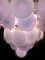 Lámpara de araña con disco de cristal de Murano amatista rosa, años 70, Imagen 5