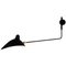 Schwarze Mid-Century Modern Wandlampe mit drehbarem Arm von Serge Mouille 1