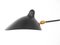 Mid-Century Modern Black Wall Lamp with Rotating Straight Arm by Serge Mouille 6
