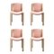 300 Chairs in Wood and Kvadrat Fabric by Joe Colombo for Karakter, Set of 4 1