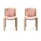 300 Chairs in Wood and Kvadrat Fabric by Joe Colombo for Karakter, Set of 4 3