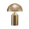 Große und mittelgroße goldene Atollo Tischlampen von Vico Magistretti für Oluce, 2er Set 2