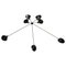 Mid-Century Modern Black Spider Wall or Ceiling Lamp with 7 Fixed Arms by Serge Mouille 1