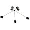 Mid-Century Modern Black Spider Wall or Ceiling Lamp with 7 Fixed Arms by Serge Mouille, Image 1
